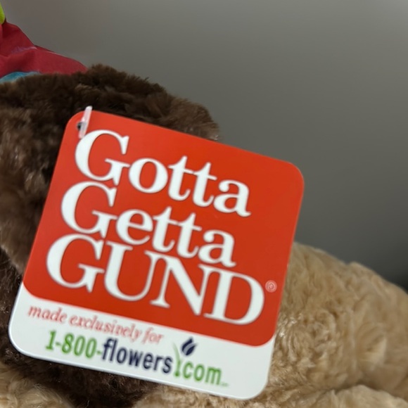 Plush Dog Toy with Party Hat - Brown - Picture 6 of 6